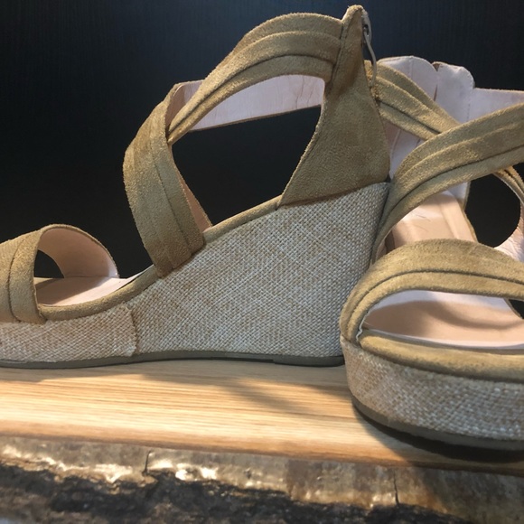 Beige Wedge Heels - Picture 1 of 1